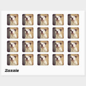 Pit Bull T-Bone Vierkante Sticker (Vel)