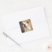 Pit Bull T-Bone Vierkante Sticker (Envelop)