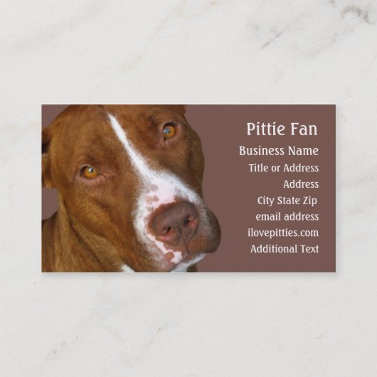Pit Bull Terrier #2 - Foto Visitekaartje (Voorkant)