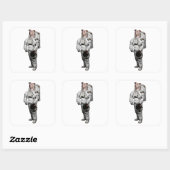 Pit Bull Terrier Astronaut Sticker (Vel)