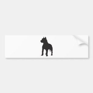 Pit Bull Terrier Black Silhouette Bumpersticker