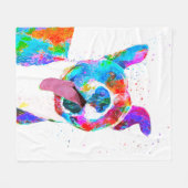 Pit Bull Terrier Colorful Pop Art Fleece Deken (Voorkant (Horizontaal))