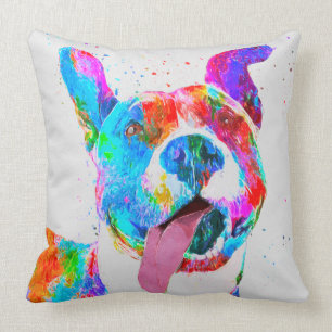 Pit Bull Terrier Colorful Pop Art Kussen