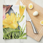 Pit Bull Terrier Dog Waterverf Theedoek (Quarter Fold)