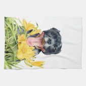 Pit Bull Terrier Dog Waterverf Theedoek (Horizontaal)