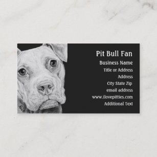 Pit Bull Terrier (grijs) - Visitekaartje