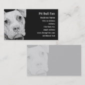 Pit Bull Terrier (grijs) - Visitekaartje (Voorkant / Achterkant)