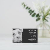 Pit Bull Terrier (grijs) - Visitekaartje (Staand voorkant)