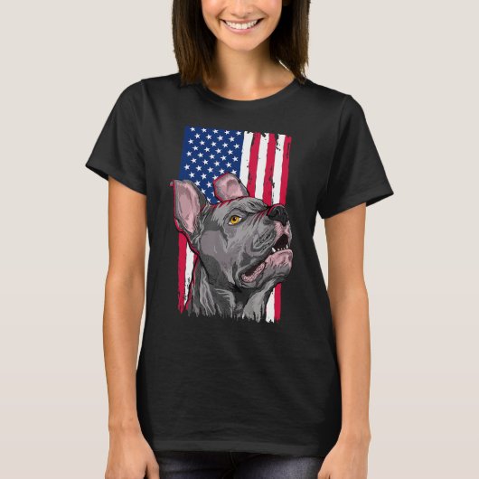 Pit Bull Terrier Hondenliefhebbers American USA Vl T-shirt (Voorkant)