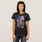 Pit Bull Terrier Hondenliefhebbers American USA Vl T-shirt (Voorkant volledig)