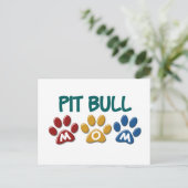 PIT BULL TERRIER Mam Pw Print 1 Briefkaart (Staand voorkant)