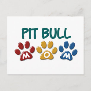 PIT BULL TERRIER Mam Pw Print 1 Briefkaart