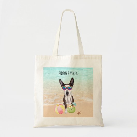 Pit Bull Terrier Mix Beach Tote Bag (Voorkant)