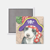 Pit Bull Terrier Pirate Magneet (Voorkant / Achterkant)