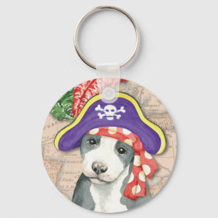 Pit Bull Terrier Pirate Sleutelhanger