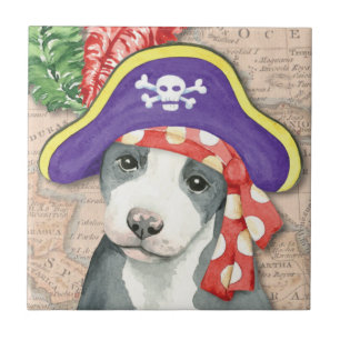 Pit Bull Terrier Pirate Tegeltje