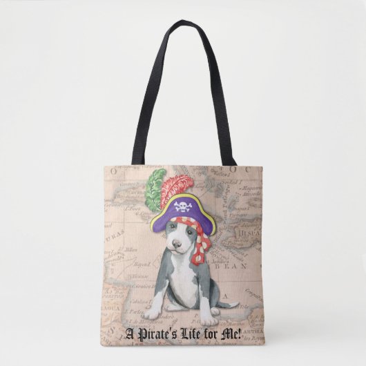 Pit Bull Terrier Pirate Tote Bag (Voorkant)