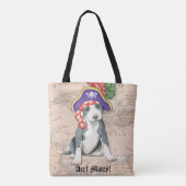 Pit Bull Terrier Pirate Tote Bag (Achterkant)