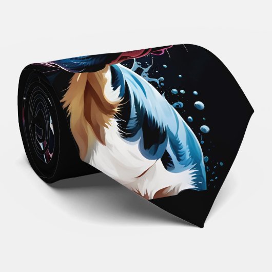 Pit bull terrier Portret Stropdas (Opgerold)