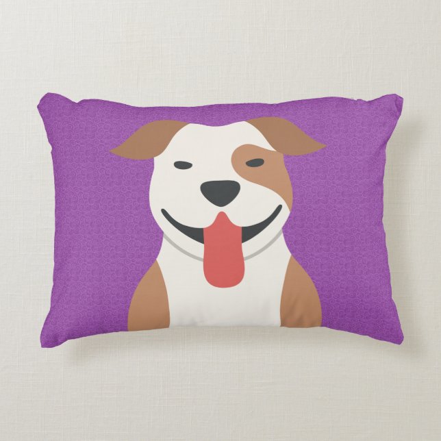 Pit Bull Terrier Reversible Accent Pillow Decoratief Kussen (Voorkant)