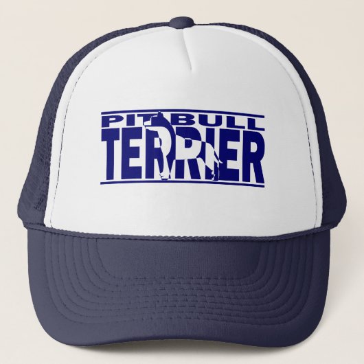 Pit Bull Terrier Silhouette Trucker Pet (Voorkant)