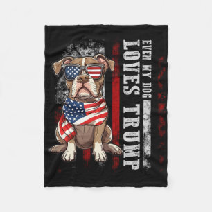 Pit Bull Terrier Zelfs Mijn Hond Loves Trump Grapp Fleece Deken