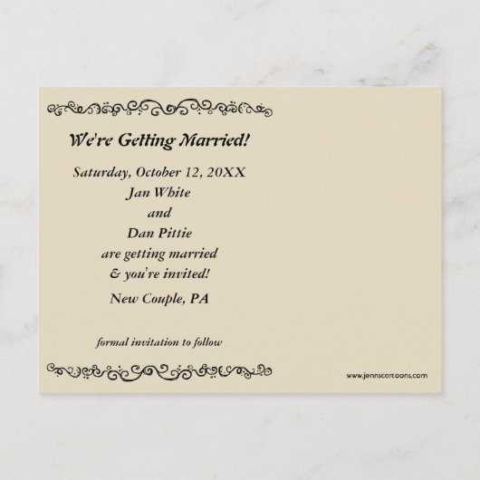 Pit Bull Terriers bruiloft Save the Date Aankondigingskaart (Achterkant)