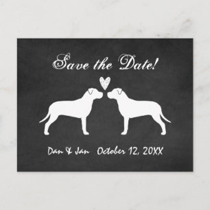 Pit Bull Terriers Wedding Save the Date Aankondigingskaart