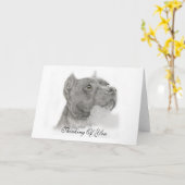 Pit Bull Thinking of You Card Kaart (Gele Bloem)