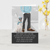 Pit Bull van de Vaderdag grap Kaart (Gele Bloem)