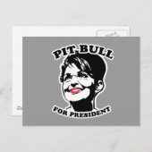 Pit Bull voor President Briefkaart (Voorkant / Achterkant)