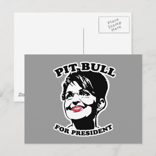 Pit Bull voor President Briefkaart (Voorkant / Achterkant)