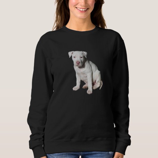 Pit Bull White Pit Bull Puppy Hondenras Trui (Voorkant)