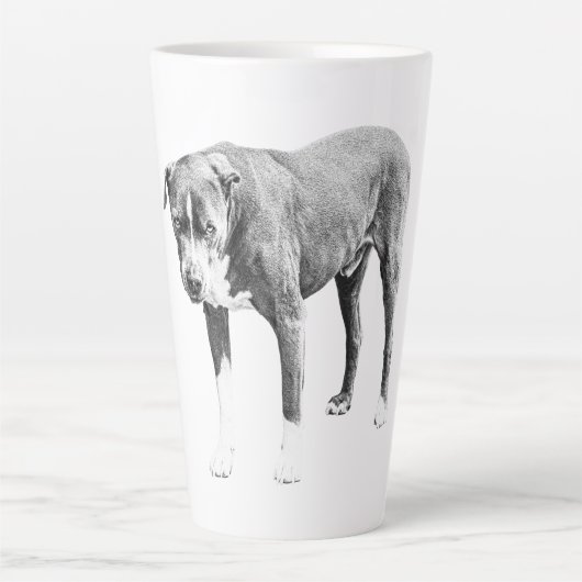 Pit Bull Winter Morning Mug Latte Mok (Voorkant)