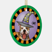 Pit Bull Witch Keramisch Ornament (Rechts)