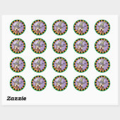 Pit Bull Witch Ronde Sticker (Vel)