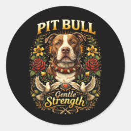 Pit Bull: Zachte Kracht Ronde Sticker