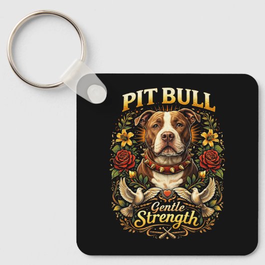 Pit Bull: Zachte Kracht Sleutelhanger (Voorkant)