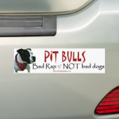 Pit Bulls...niet slechte honden bumper sticker (Op auto)
