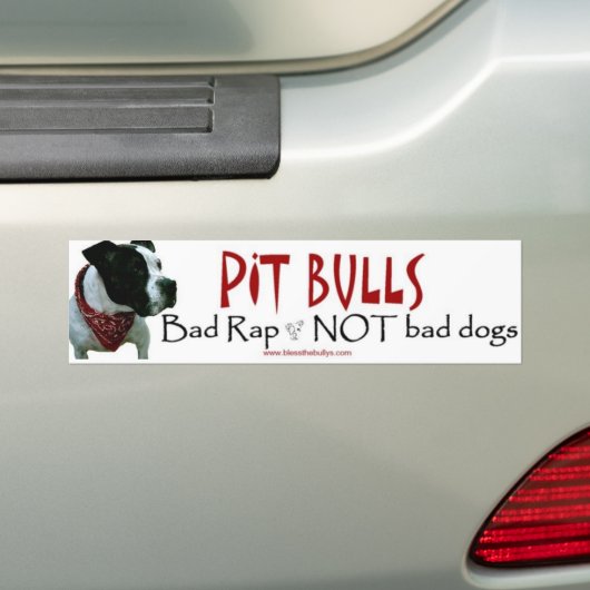 Pit Bulls...niet slechte honden bumper sticker (Op auto)