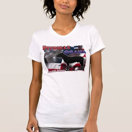 Pit Bulls voor Obama, anti-BSL-vriend T-shirt (Voorkant)