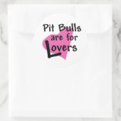 Pit Bulls zijn voor liefhebbers sticker (Tas)