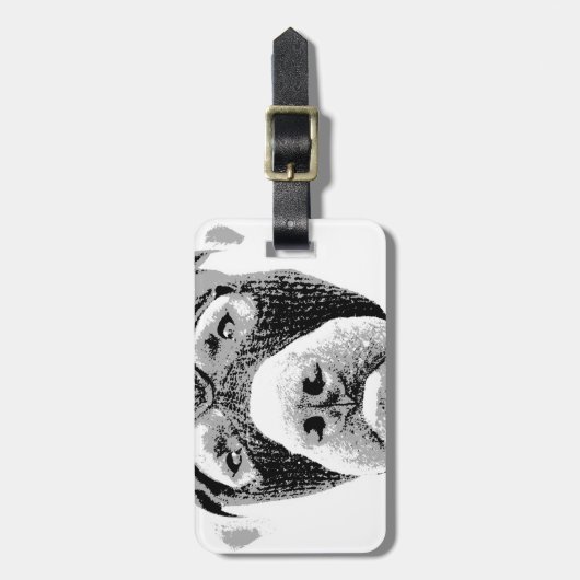 PIT BULLS ZULLEN UW HART STAAN BAGAGELABEL (Voorkant verticaal)