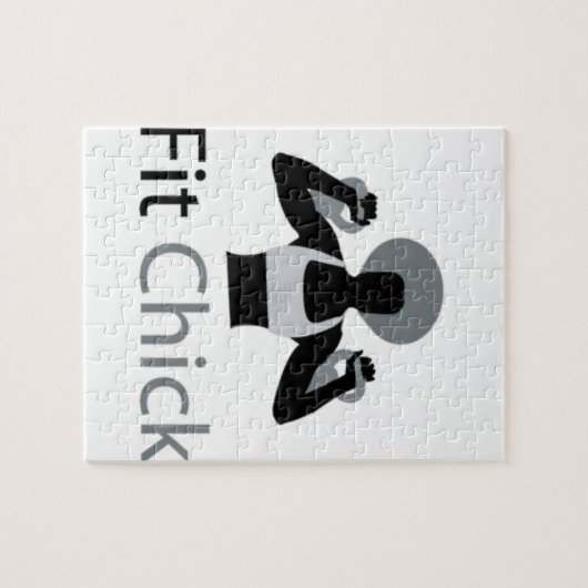 Pit Chick met Afro kettlebells Legpuzzel (Horizontaal)