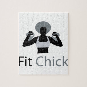 Pit Chick met Afro kettlebells Legpuzzel