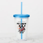 Pit Crew Birthday Party Theme Race Cars Acryl Drinkbeker (Voorkant)