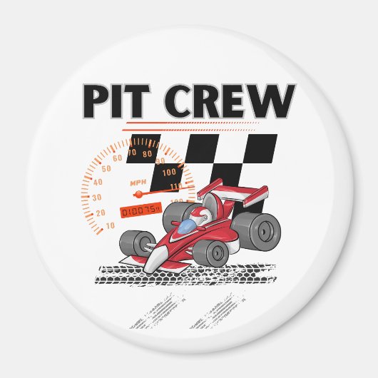 Pit Crew Birthday Party Theme Race Cars Magneet (Voorkant)