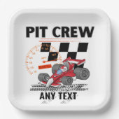 Pit Crew Birthday Party Theme Race Cars Papieren Bordje (Voorkant)