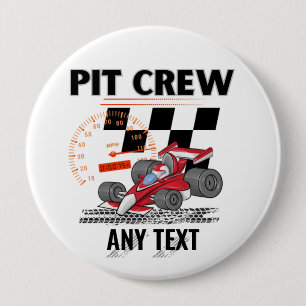 Pit Crew Birthday Party Theme Race Cars Ronde Button 4,0 Cm