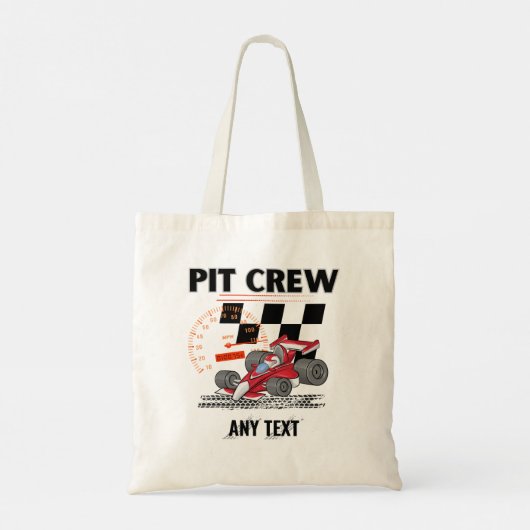 Pit Crew Birthday Party Theme Race Cars Tote Bag (Achterkant)